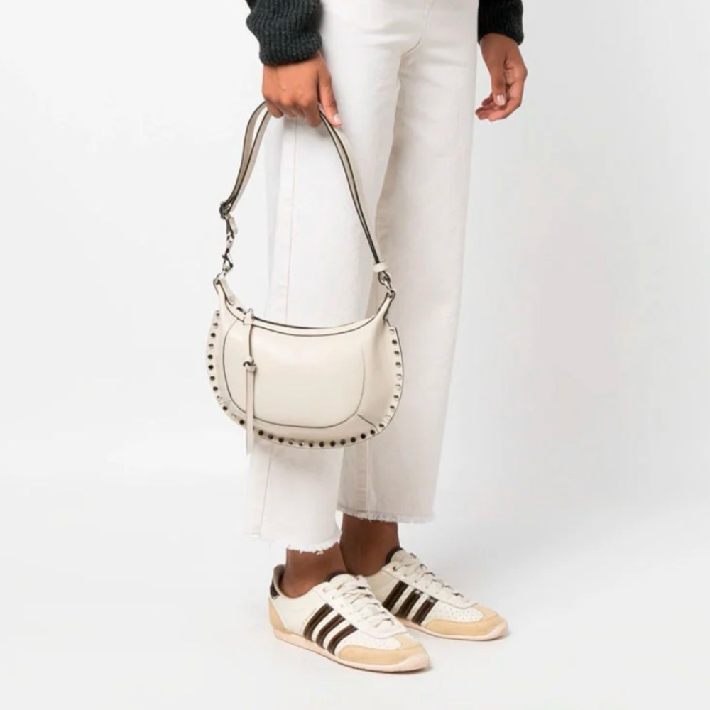 Isabel Marant Oskan Moon Bag in Chalk White